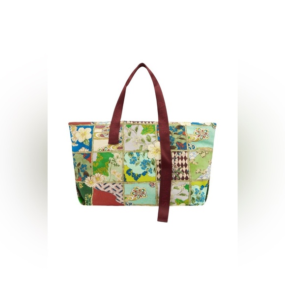 Alemais graphic print tote bag large cotton colorful Vibrant new - Picture 2 of 4